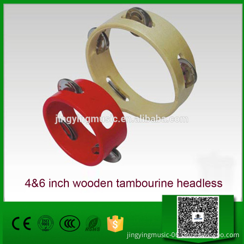 4&6 inch wooden tambourine headless